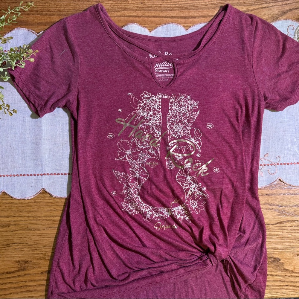 Hard Rock Cafe Burgundy Graphic Tee